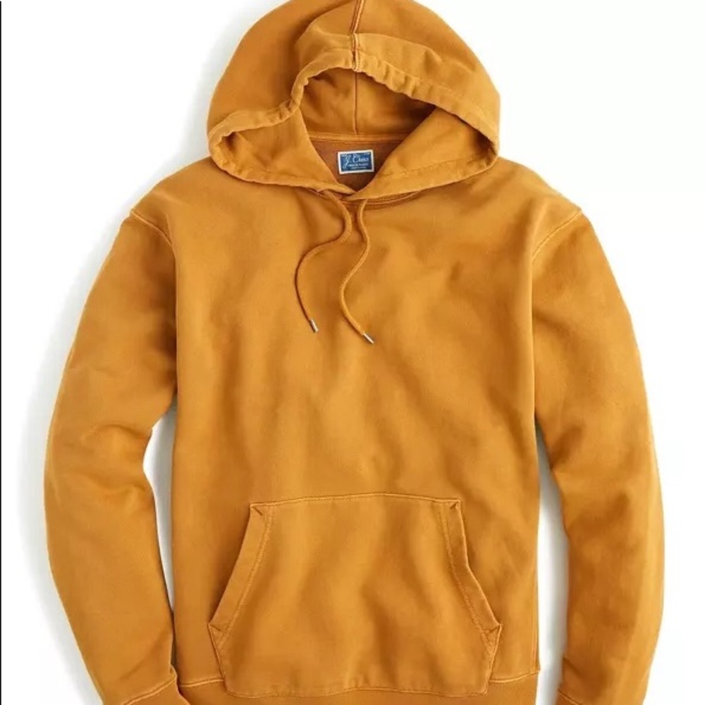 J. Crew Mustard Yellow Hooded Sweatshirt